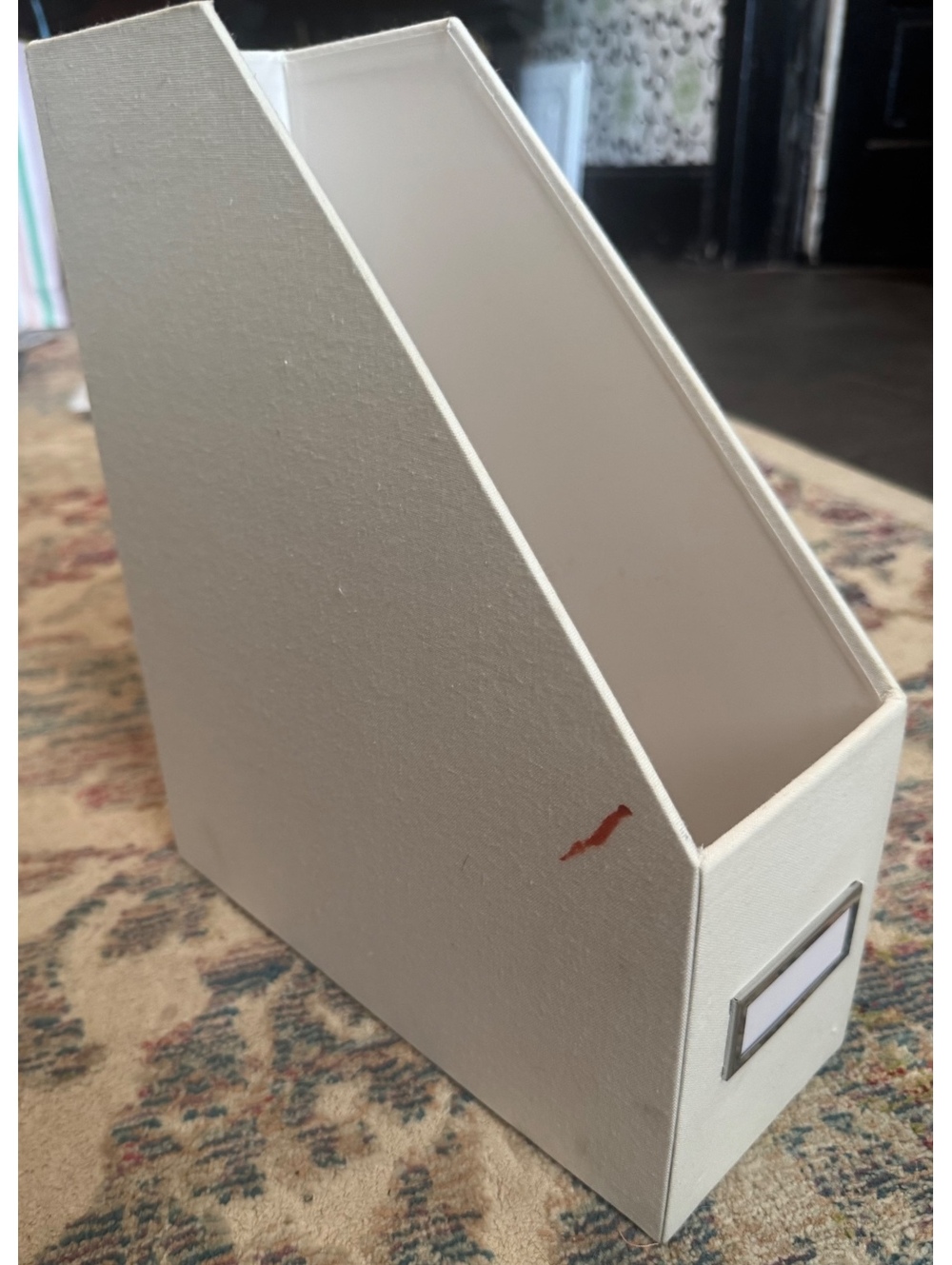 Brightroom Cream Magazine File Holder with Recycled Polyester Fabric